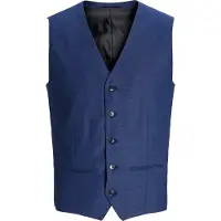 Jack & Jones Chaleco para traje azul cobalto