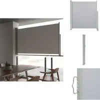 vidaXL Toldo lateral extensible de 140x300 cm, color gris - Toldos y protección solar