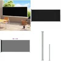 vidaXL Toldo lateral extensible de 220x500 cm, color - Toldo lateral - Toldos laterales - Protección solar para terraza - Protección solar para exteriores
