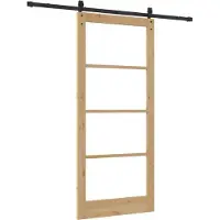 vidaXL Puerta corredera ORKDAL, color natural y , 93 x 211 cm