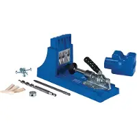 Kreg Jig K4 Starter Set ( K4 ) Kit de montaje completo para carpinteros de madera con plantilla de taladrado K4, broca escalonada, brocas, tornillos y tacos.