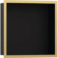 Hansgrohe Hueco empotrado XTRASTORIS Individual, modelo ma-sw, 300x300x100mm. Marco decorativo pulido, color dorado, 300 x 300 x 100 mm