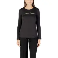Armani Exchange para mujer. XW001456AF10356MC021 Camiseta Marca negro (S), Casual, Algodón, Manga larga, outlet 2026