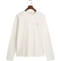 Gant para hombre. 2004049 Camiseta de manga larga Shield blanco (M), Casual, Algodón, outlet 2026.