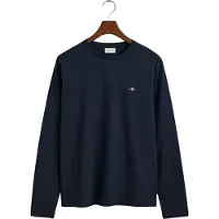 Gant para hombre. 2004049 Camiseta de manga larga Shield marino (XL), Casual, Algodón, outlet 2026.