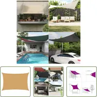 The Living Store Tienda Living. Vela parasol, 160 g/m². Rectangular. Color arena. 2x2,5 m. Fabricado en HDPE
