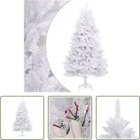 The Living Store El Living Store: Árbol de Navidad artificial, plegable, con soporte, color blanco, 180 cm