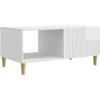 Syfax Mesa de Café Brillante 90 x 50 x 40 cm Madera de Ingeniería