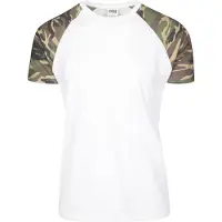 Urban Classics Camiseta marrón / oliva / blanco
