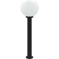 vidaXL Lámpara de poste con sensor, 80 cm, color negro, IP44
