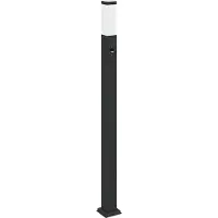 vidaXL Lámpara de poste con sensor, 110 cm, color negro, IP44