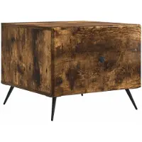 Syfax Mesa de Café Roble Ahumado 49 x 50 x 40 cm Madera de Ingeniería