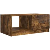 Syfax Mesa de Café Roble Ahumado 90 x 50 x 37 cm Madera de Ingeniería