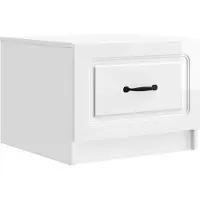 Syfax Mesa de Café Brillante 49 x 50 x 37 cm Madera de Ingeniería