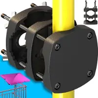 Markenlos Soporte para toldo de balcón - Soporte para toldo - Soporte para toldo de metal. ¡Imprescindible para su sombrilla!