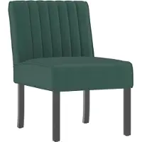 Syfax Silla tapizada de terciopelo verde oscuro