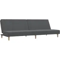 Syfax Sofá cama de 2 plazas tela gris claro