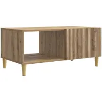 Syfax Mesa de Café Roble artisan 90 x 50 x 40 cm Madera de Ingeniería