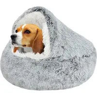 Generisch Cama para perros, suave, de color gris, 65 cm, cojín para mascotas, antideslizante