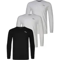 SikSilk Camiseta gris moteado / negro / blanco
