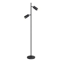 Eko-Light Lámpara de pie elegante, de color negro y dorado, modelo Flower, con casquillo GU10