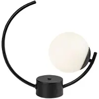 Rabalux 74035, lámpara de mesa, modelo Mesiro, casquillo E14, 1 bombilla, máximo 25W, metal y vidrio, color