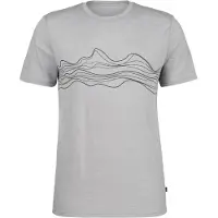 Stoic - Merino155 LaholmSt. Print T-Shirt Lines - Camiseta de merino size 5XL, gris