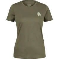 Stoic - Women's Merino155 LaholmSt. T-Shirt Daisy Flower - Camiseta de merino size M, oliva