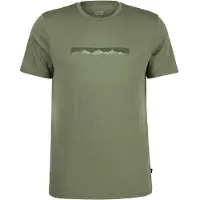 Stoic - Merino155 LaholmSt. Print T-Shirt Ridge - Camiseta de merino size M, oliva