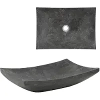 Syfax Lavabo 50x35x12 cm mármol negro