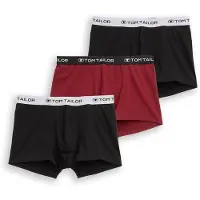 Tom Tailor Calzoncillo boxer burdeos / negro / blanco