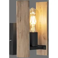 JUST LIGHT Log aplique de pared de madera