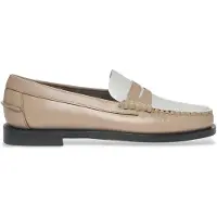 Sebago para mujer. 76112KW Mocasines de piel Clasic Dan beige, blanco (37), Plano, Ninguno, Casual, outlet 2026.