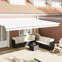 Prolenta Maison Exclusive - Volante de repuesto para toldo, de 5 metros, color blanco, material: poliéster