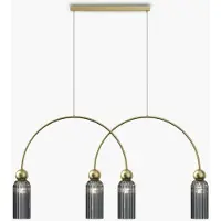 Maytoni Lámpara colgante Antic, casquillo E14, 4 bombillas de 40W, modelo MOD302PL-04GR