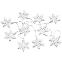 Markslöjd Cadena de luces LED para árbol de Navidad, 0,6W, 10 piezas, luz cálida ("Copos de nieve"), modelo PRINCE 703747, marca Markslojd