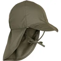 Mikk-Line - Kid's Summercap Long Neck Solid - Gorra size 49 cm - 18-24 Months, oliva