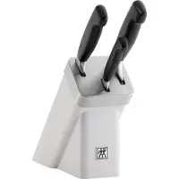 ZWILLING J.A. Henckels Four Star 1002294 SharpBlock bloque de cuchillos blanco, 4 piezas