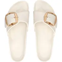 Birkenstock para mujer. 1029633 Sandalias Madrid Big Buckle EVA (Ajuste Estrecho) blanco (38), Plano, Ninguno, Casual, outlet 20