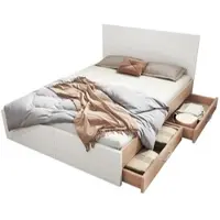 MODFU : Juego de 2 sillas de comedor, silla de cocina, sillón tapizado, sillón de relax, sillón de estar, cama tapizada, con cuatro patas de metal, diseño de ratán, color gris