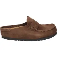 Birkenstock para mujer. 1031701 Mocasines Naples Wrapped de piel (Ajuste Estrecho) marrón (36), Plano, Ante, Ninguno, Casual, ou
