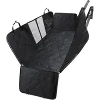 OEM Fundas para asientos de coche para perros, diseñadas para el asiento trasero, con ventana de malla – Resistentes al agua y antideslizantes