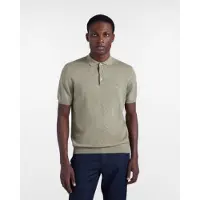 HARMONT & BLAINE para hombre. HRQ422030990 Polo de punto con efecto tweed verde (XXL), Casual, Algodón, Manga corta, outlet