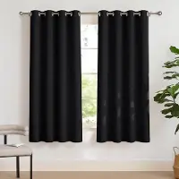 OEM Cortinas opacas para ventana - Juego de 2 - 140x175 cm - Poliéster