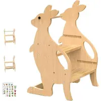 OEM Escalera de madera para niños a partir de 1 año, con altura ajustable, ideal para el entrenamiento para usar el baño