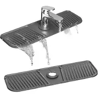 OEM Protector de silicona para grifo de cocina, color gris, antigoteo