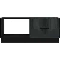 vidaXL Mesa de centro, color negro, 90 x 50 x 37 cm, material de madera
