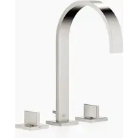 Dornbracht Grifo de lavabo MEM, con tres orificios y espaciadores individuales, alcance de 20 cm