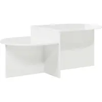 Syfax Mesa de Café Brillante 100 x 50 x 40 cm Madera de Ingeniería