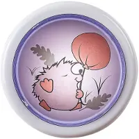 Rabalux 76072, lámparas infantiles Hedgy LED, 0,3W, plástico, plástico, blanco